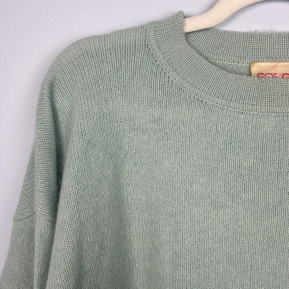 COS COB women’s large longline button detail vintage angora blend sweater - Picture 3 of 9